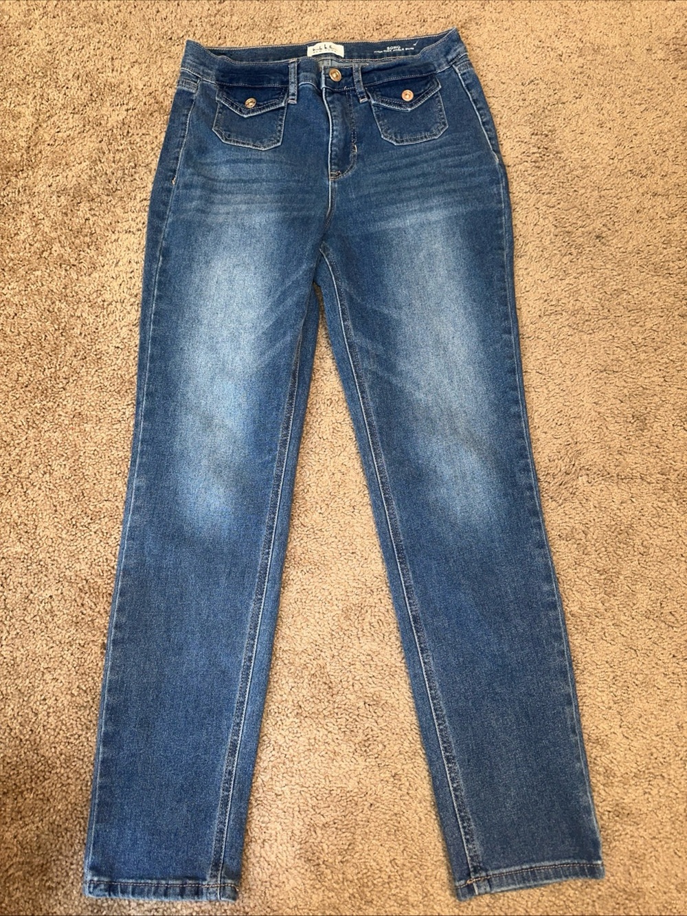 Nicole Miller Women’s Soho High Rise Ankle Slim Blue Jeans, Stretch Denim Size 6